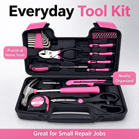39-Piece General Home Repair Tool Set Multi Functional Mechanics Hardware Kit for Garage Workshop Bicycle Maintenance
