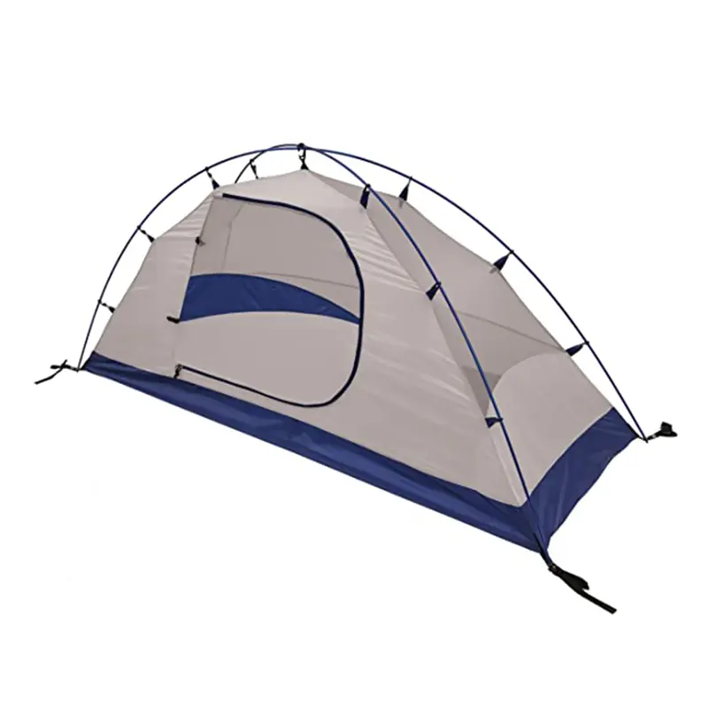 Tenda alam luar ruangan, tenda mendaki tahan air tahan angin Mini ultra ringan matahari Backpacking lapisan ganda lipat berkemah