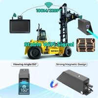Chariot élévateur numérique sans fil 7 ''BSD Radar DVR moniteur voyant d'avertissement positionnement Laser et batterie magnétique AHD1080 IR Kit de caméra de voiture