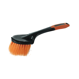 Spazzola per Pulizia Ruote <span class=keywords><strong>Auto</strong></span> e Camion Personalizzata con Manico Corto Antiscivolo in Gomma Arancione - Product Image 1