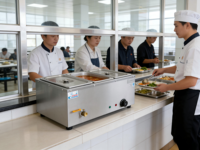 Nouveau Bain-Marie en Acier Inoxydable 3 Bacs – Chauffe-Plats Professionnel pour Buffets et Restaurants