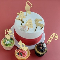 Joyeux Noël Acrylique Cupcake Toppers Festive Décoration De Gâteau De Noël pour Bébé Halloween Saint Valentin Fête Fournitures