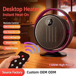Chauffage électrique à télécommande, petit radiateur de bureau pour la maison et le bureau - Product Image 2