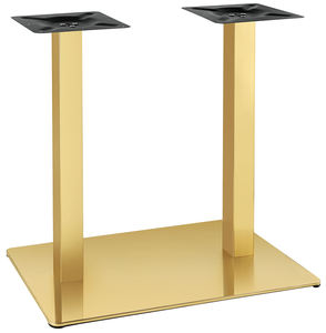 Commercial Use Restaurant Furniture Modern Rose Gold-plated Stainless Steel <b>Table</b> Base Double <b>square</b> Columns Wholesale Metal - Product Image 2