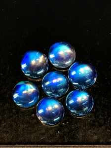 AAAAA+++ Juego de 7 Cabujones Redondos de Calidad Superior, Color Morado Natural, Tratados Térmicamente, con Destello Azul, Multitamaño, Increíble - Product Image 3