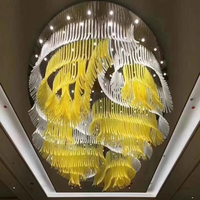 Lustre LED moderne de grande taille pour décoration intérieure, suspension pour hôtel, villa, escalier, luxe, pour hall d'entrée, restaurant
