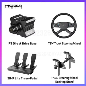 Volante de Carreras Moza Racing R5 de 5.5nm con Accionamiento Directo, Paquete TSW de 400mm, SRP Lite, Dos Sets, Equipo de Simulación para PC R5+TSW+SRP ¡Bienvenido! - Product Image 5