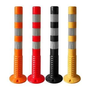 Poste Delimitador Flexible de Plástico para Exteriores, Poste de Advertencia de Seguridad de <span class=keywords><strong>Eva</strong></span> Amarillo y Rojo - Product Image 4