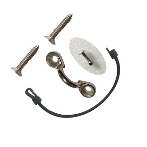 Mosquetón de Acero Inoxidable con Cordón de Goma de 45 cm para Uso en Barcos al Aire Libre - Product Image 1