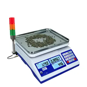 Pesadora electrónica de precisión digital de 30kg/0,1g, máquina de pesaje Industrial con impresora de interfaz RS232, luz tricolor