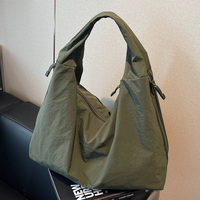 Große Kapazität Tragetasche Einfarbig Modisch Lässige Einzel-Schultertasche Canvas Pendler Casual Einkaufstasche