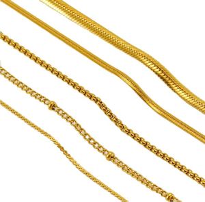 Collar de cadena para clavícula para hombre y mujer, diseño de proveedor de oro, con cadena chapada en oro rosa de 18 quilates y circonitas. - Product Image 1