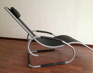 Chaise de plage inclinable pliante de salon en acier de <span class=keywords><strong>jardin</strong></span> extérieur chaise longue pliante chaise longue de soleil chaise à gravité zéro - Product Image 5