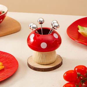 Porte-bougie en céramique rond vide pour bougie en forme de champignon, décoration d'intérieur, cadeau DF2652 - Product Image 5