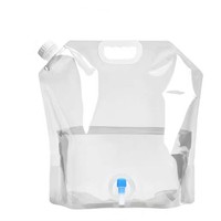 Sac de stockage d'eau pliable 5L 10L 15L avec robinet, conteneur d'eau portable pliable en PE+PA+PET pour le camping et les voyages