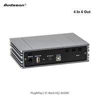Processeur DSP audio pour voiture 6 canaux, plug and play, amplificateur 4 canaux classe AB 4x50W avec crossovers et DSP intégré pour voiture