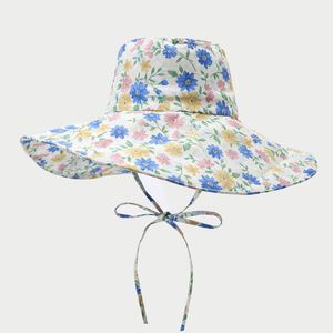 Spring Summer Outdoor Travel Bucket <b>Hat</b> Flower Pattern Wide Brim Bucket <b>Hat</b> Pastoral Style Trendy Foldable Fisherman <b>Hat</b> - Product Image 1