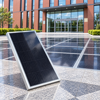 Dalles solaires photovoltaïques PERC polycristallines directes usine, conception personnalisée BIPV, production d'énergie renouvelable, revêtement de sol commercial extérieur