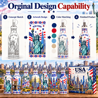 Bouteille d'huile d'olive en céramique souvenir de New York, États-Unis, avec impression de monuments américains, distributeur d'huile en porcelaine pour boutique de souvenirs, cadeau, vente en gros