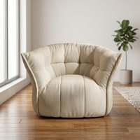 Fauteuil pouf confortable pour coin lecture de chambre à coucher, petit salon, sans assemblage requis