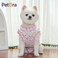 Harnais pour chien Petora, vente flash, motif floral, volants côtelés, avec anneau en D, pour petit chiot, promenade quotidienne