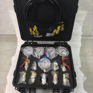 Outil de mesure de pression hydraulique de marque HongWang, 5 jauges, ensemble de jauges de haute qualité, utilisation pour équipements lourds, garantie d'un an - Product Image 1