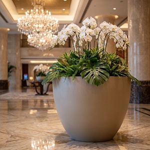 Grand pot de fleurs moderne pour plantes d'intérieur et d'extérieur, récipient décoratif pour pépinière, idéal pour les halls de centres commerciaux - Product Image 5