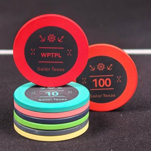 Jetons de poker en céramique Sailor Texas en gros, 10g, 39mm, taille standard, avec impression recto-verso pour tournois et jeux de cash - Product Image 2