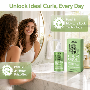 Crème Définissante pour Boucles - Boucles Rebondissantes - Hydratante - Anti-Frizz - Tenue 24H - Formule Naturelle - Crème Définissante pour <span class=keywords><strong>Cheveux</strong></span> <span class=keywords><strong>Bouclés</strong></span> - Product Image 5