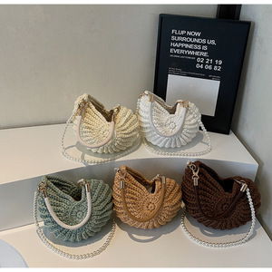 Sac tendance en coton tissé nouvelle arrivée Sac à bandoulière <span class=keywords><strong>de</strong></span> couleur unie Sac à bandoulière <span class=keywords><strong>de</strong></span> <span class=keywords><strong>vacances</strong></span> style coquillage pour femme <span class=keywords><strong>Bord</strong></span> <span class=keywords><strong>de</strong></span> <span class=keywords><strong>mer</strong></span> - Product Image 6