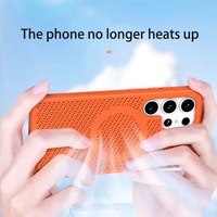 Étui de téléphone magnétique à dissipation thermique de couleur unie mate pour Samsung S25 S24 S23 S22 Ultra Plus, coque arrière antichoc