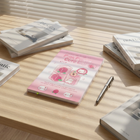 Carnet de notes A5 mignon et kawaii, avec logo personnalisé, motif floral, journal de voyage uni, impression personnalisée de carnets et de journaux