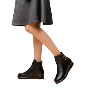 Botines de Invierno para Mujer, Modelo 2026, de Gamuza, Tacón Medio, Antideslizantes, Forrados de Felpa, Estilo Europeo y Americano, para Mujeres Mayores - Product Image 5
