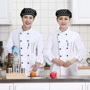 Giacca da Chef Multicolore Antipiega a Maniche Corte con Colletto Rialzato e Design Multi-Tasca in Poliestere/Cotone per Uniforme da Ristorante - Product Image 6