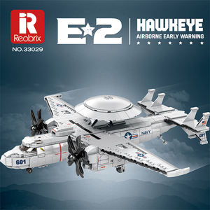 Nouvelle série Mili Tary E2 <span class=keywords><strong>Hawkeye</strong></span> MOC Hélicoptère d'avertissement précoce aérien modèle de chasse transporteur de blocs de construction jouet kit d'assemblage - Product Image 6