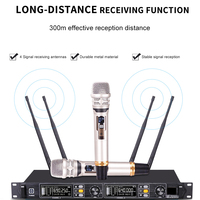 Système UHF professionnel XTUGA T-24, microphone sans fil dynamique à double réduction de bruit pour karaoké, portée de 100m à 200m
