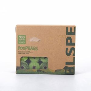 Sacs à déchets pour animaux de compagnie écologiques de luxe personnalisés, anti-fuites, 300 unités, sacs à crottes de chien biodégradables en plastique durable en boîte - Product Image 3