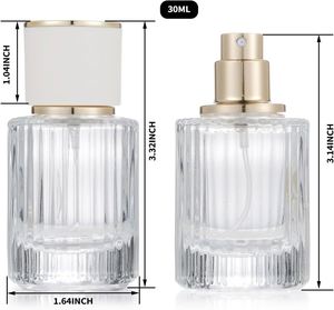 <b>30ml</b> 50ml 100ml Hot Sale Empty Glass Cylinder Screw Cap Sample Vials <b>Perfume</b> Spray <b>Bottle</b> Refillable Travel Spray Hot Stamping - Product Image 3