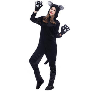 <span class=keywords><strong>Costume</strong></span> de combinaison de chat noir d'Halloween unisexe, <span class=keywords><strong>costume</strong></span> de cosplay de personnage de télévision pour adultes et garçons, déguisement pour carnaval - Product Image 2
