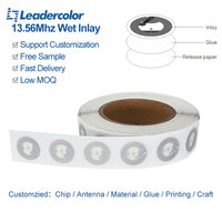 Etiqueta RFID Pasiva al por Mayor, Etiqueta Adhesiva de 13.56Mhz, Inlay Húmedo/Seco de 18/20/25/30mm, Etiquetas RFID para Gestión de Control de Acceso