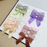 Ruban en satin personnalisé en gros avec nœud torsadé pré-fait pour emballage cadeau, panier de mariage, fête prénuptiale, emballage de gâteau