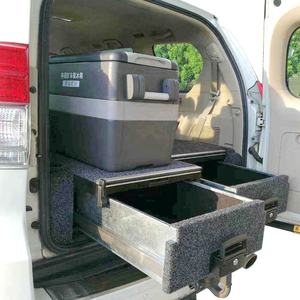 ชุดลิ้นชักเก็บของแบบคู่สำหรับรถยนต์แลนด์ครุยเซอร์ ปราโด รุ่น 4x4 ทนทาน พร้อมโครงเหล็กชุบสังกะสีและรางเลื่อนสแตนเลส - Product Image 6