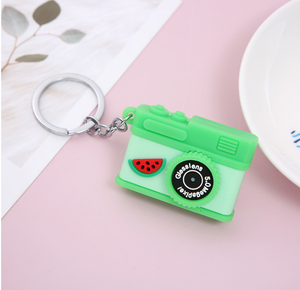 Phim Hoạt Hình 3D Phim Hoạt Hình Trái Cây Máy Ảnh PVC KeyChain Mặt Dây Chuyền Trang Trí Schoolbag Charm, Mini Camera Hình Ảnh Đồ Chơi Trẻ Em Viewer Keyring - Product Image 3