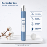 Spray désinfectant pour les mains sans eau, écologique, 75 % d'alcool, parfum personnalisé, séchage rapide, portable, marque privée, OEM, ODM, usine, 2 ans