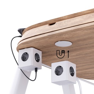 ปลั๊กพ่วงแบบยุโรปมาตรฐาน EU Cube รุ่นใหม่ พร้อมเต้ารับ 3 ช่อง รองรับ PD20W  แบบมีแม่เหล็กเสริม (อุปกรณ์เสริม) - Product Image 6