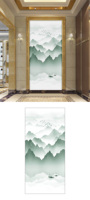 Vidrio Artístico Laminado Sólido Decorativo de Alta Gama, Abstracto, para Hotel, Villa, Oficina, Baño, Dormitorio, Taller, Salón, Fábrica, Personalizable