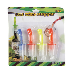 Lot de 4 bouchons de bouteilles multicolores pour conserver la fraîcheur des bouteilles de vin rouge et de bière - Product Image 6