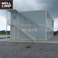 WELLCAMP Maison conteneur détachable, système d'abri modulaire sans grue, taille personnalisée, chambre moderne et respirante, atelier, Chine