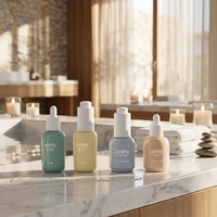 Flacons de sérum en verre durables avec couvercle en aluminium, emballage cosmétique pour un stockage à long terme, flacons de sérum en verre vides avec compte-gouttes