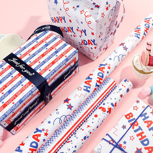 Wholesale 80g <b>Birthday</b> Kraft <b>Paper</b> Tissue 43*300cm Gift Luxury Custom Packaging <b>Wrapping</b> <b>Paper</b> Roll - Product Image 3